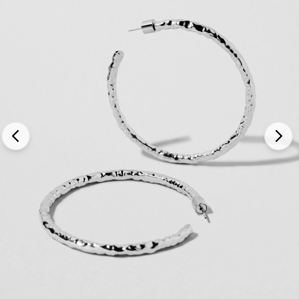 Jennifer Fisher 2” Hailey Hoops In Silver
